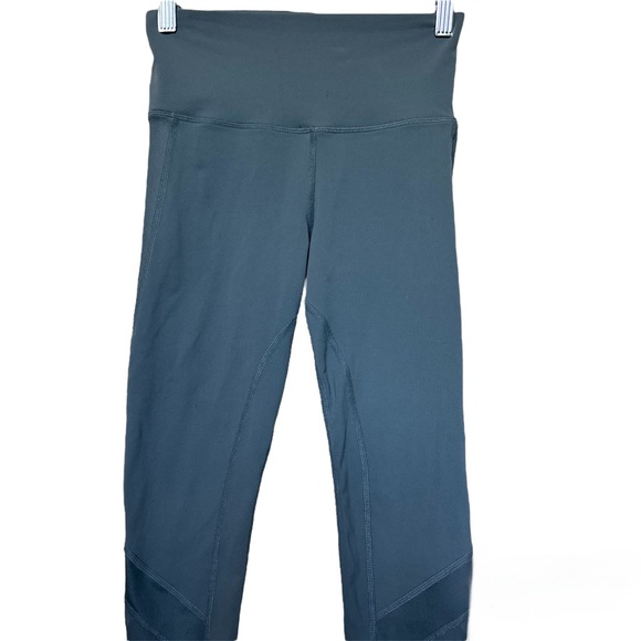 ALO Yoga High Waisted Blue Mesh Leggings Size XS - Picture 2 of 7